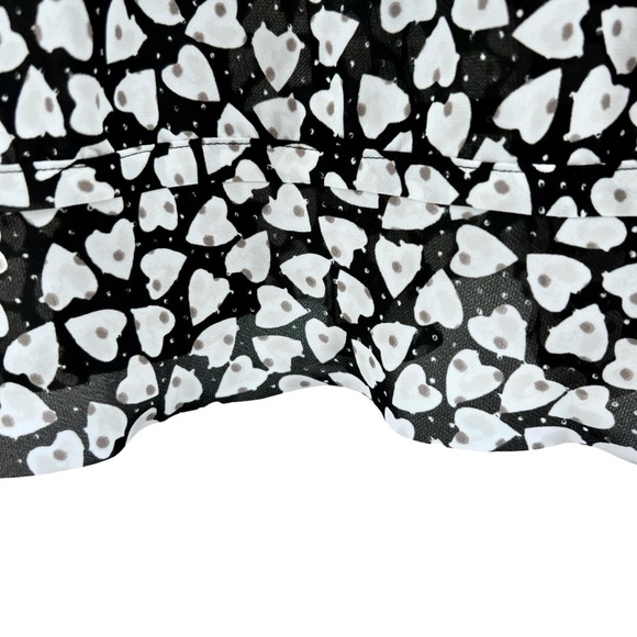 Disney Alice Through Looking Glass Colleen Atwood Top Sz Med Tie Neck Hearts - Picture 11 of 16